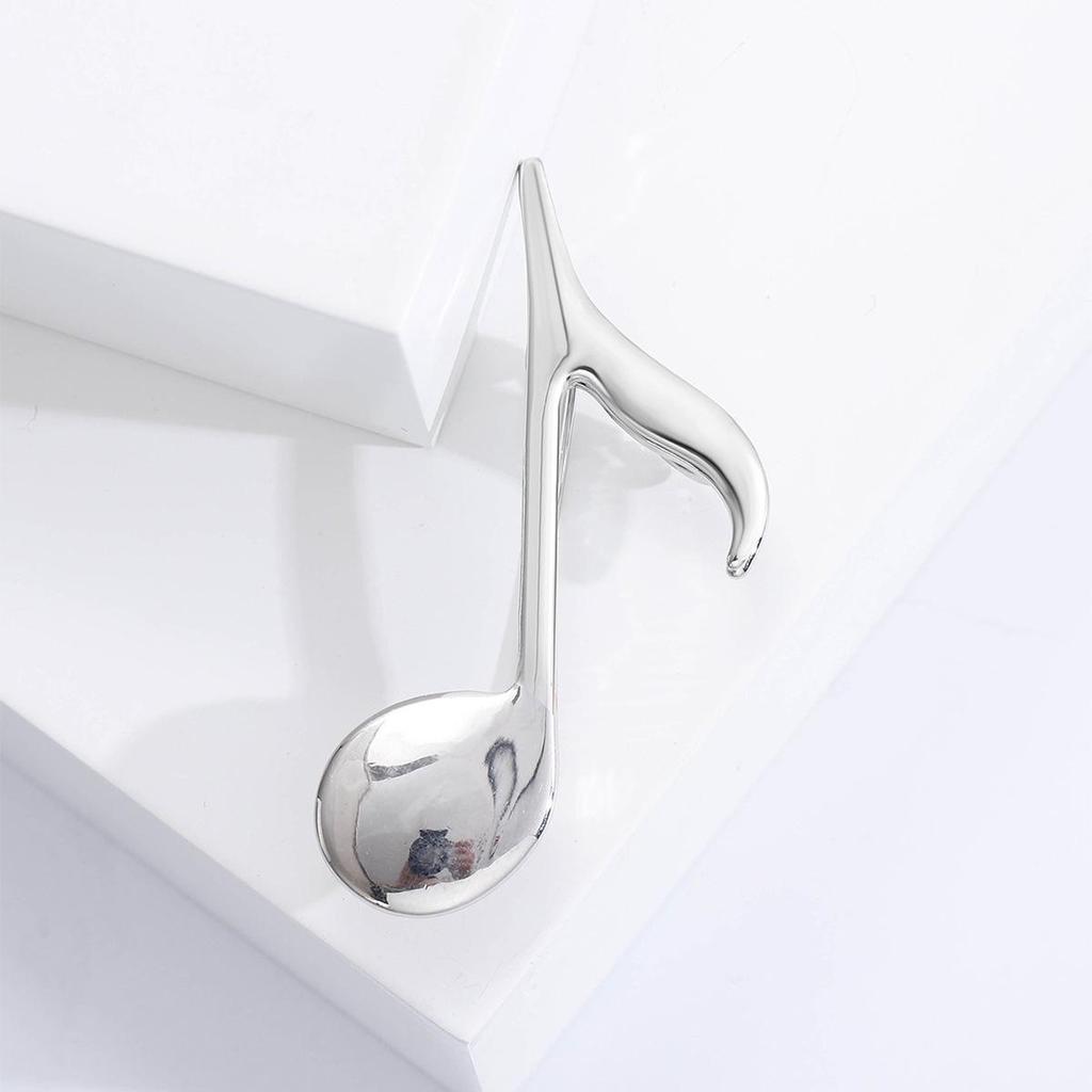 Glossy Retro Musical Note Brooch - Women's Fashion Accessory Pin