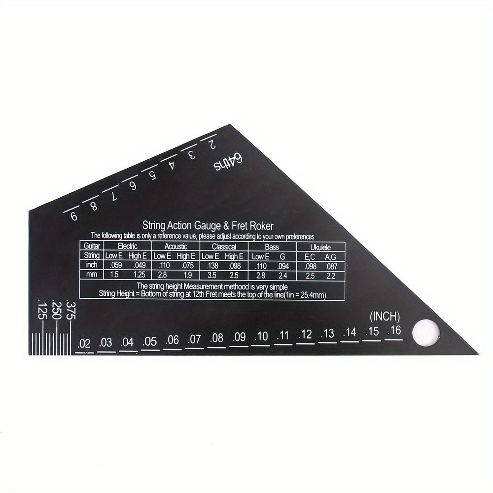 Guitar Leveling Guitar String Height Ruler Precise Etched Buzzing Fret Catcher  Folk Guitar