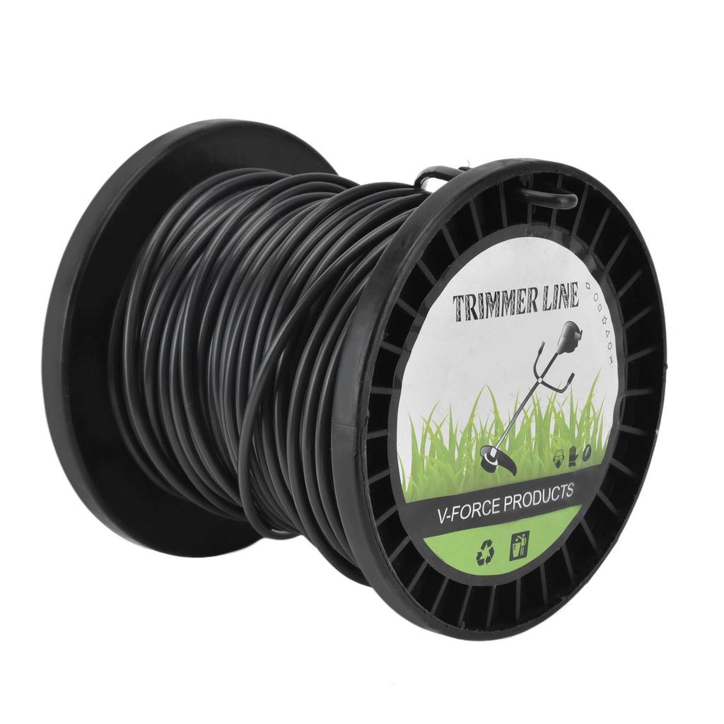 Round String Trimmer Line for 3.3mm Black High Cutting Efficiency Trimmer Line for Most Lawn Mowers Farm