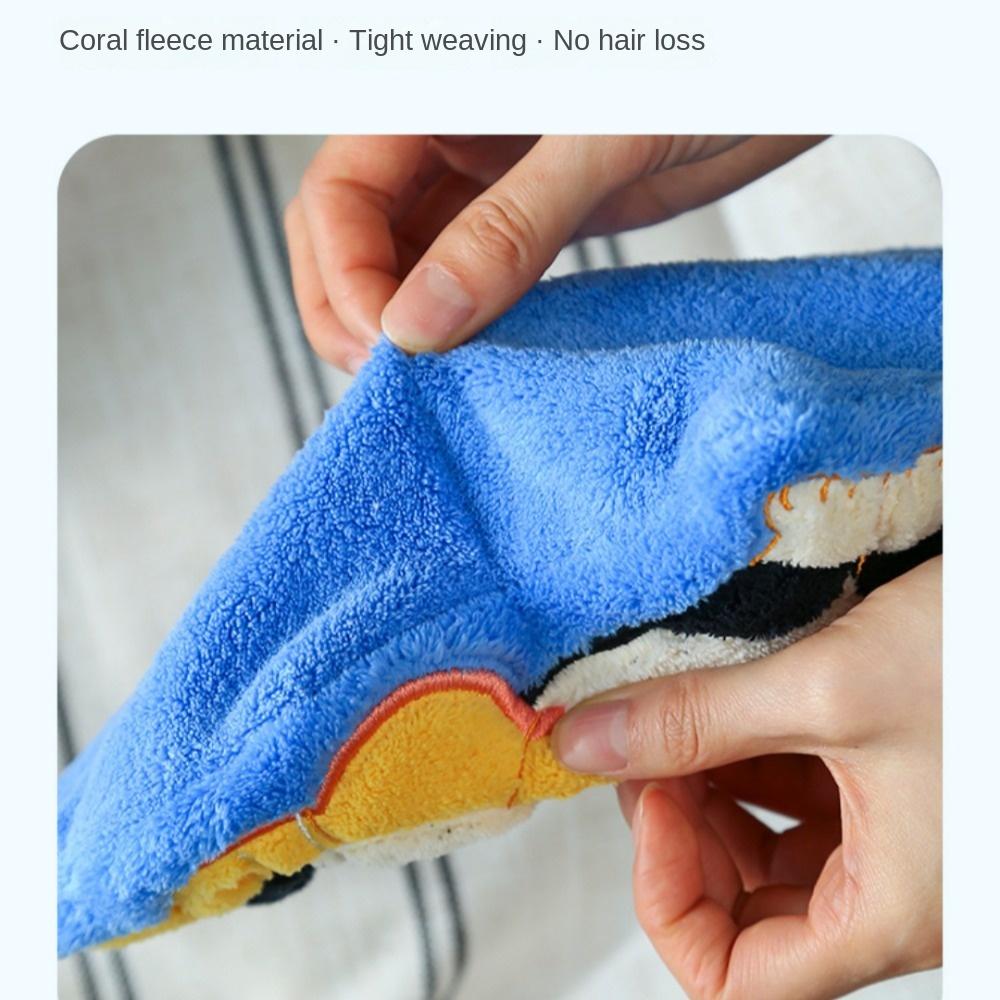 Coral Fleece Hand Towel Cute Cat Washcloth Durable Toilet Handkerchief  Kitchen
