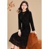 Kebier Elegant Lace Patchwork Slim Midi Dress