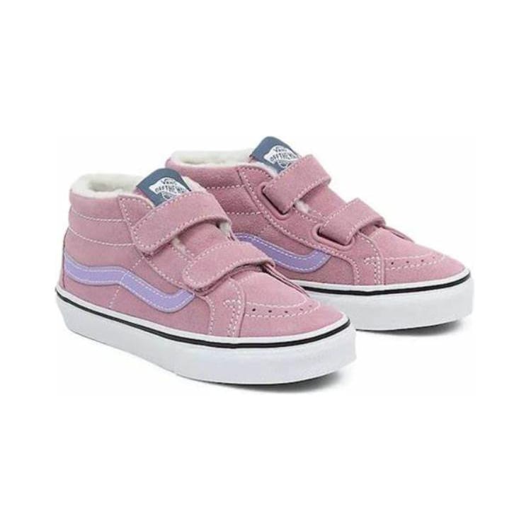 Vans SK8 Tênis de Skate Confortáveis de Cano Médio para Crianças Rosa Crianças de 3 a 7 Anos VN0A38HHD1Q