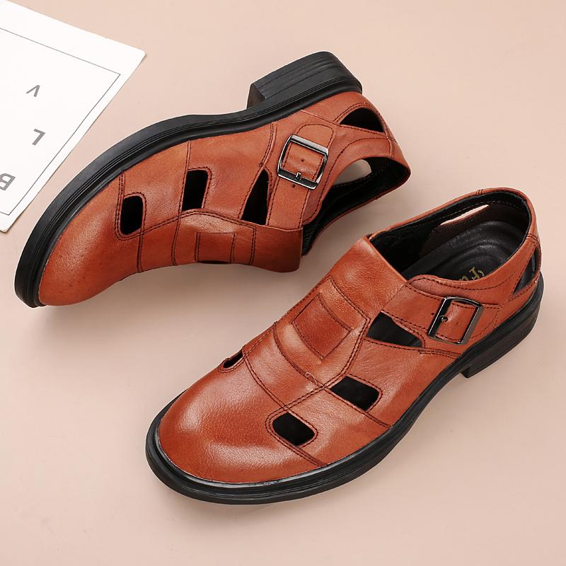 Модный бренд 2024Summer Hollow Натуральная кожа Уличная обувь для ходьбы Крутые — фото 3