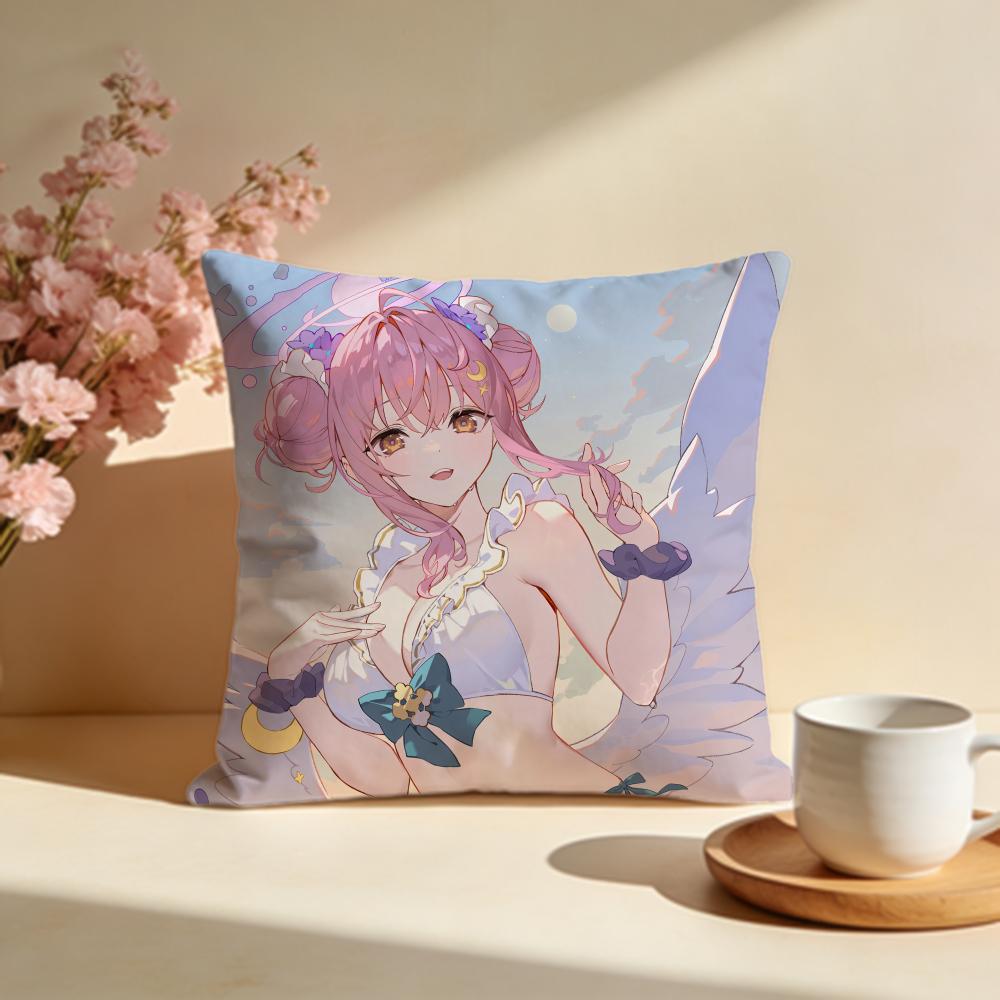 Trendy MMisono Mika Animeed Cushion Cover Stylish Washable Pillow Cover Ideal for Couch Bedroom Car Decoration