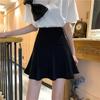2026 Summer Slimming Pleated Little Black A-line High Waist Plus Size Anti-exposure Student Skirt.