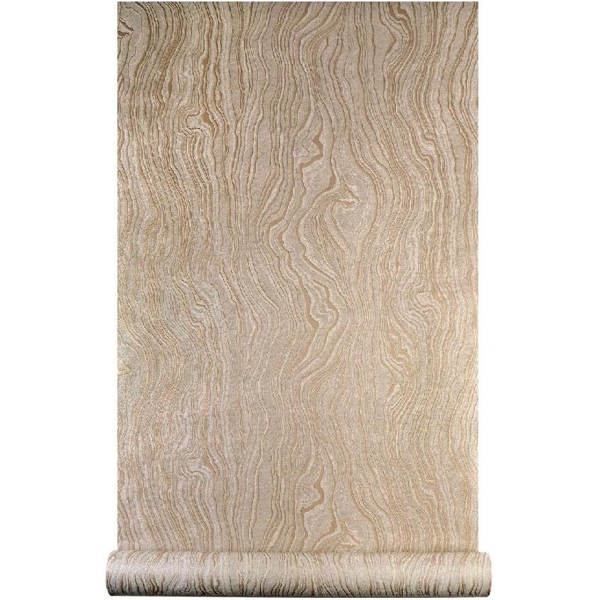 Gold Wood Peel and Stick Wallpaper Stripe Khaki Removable Wallpaper Self Adhesive 3D Contact Paper Wallpaper Vinyl Modern Wallpaper for Bathroom