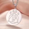 LIKGREAT Therian Wolfskralle Halskette für Damen Herren Edelstahl Tier Medaillon Anhänger Schutz Amulett Schmuck Geschenke