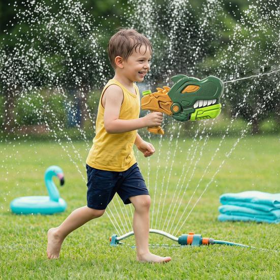 Dinosaur Shape Water Soaker, Kids Outdoor Water Toys, Long Range Water Shooter, Pull-Out Water Fighting Toy for Summer Outdoor Pool Beach