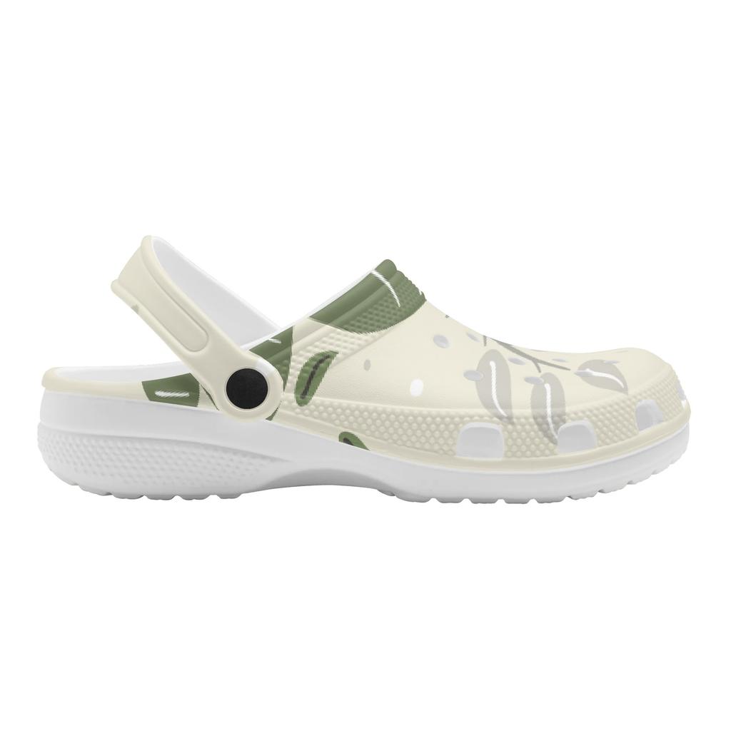 Art Printed EVA Clogs for Women Men Flexible Lightweight Garden Shoes Slip On Beach Pool Bathroom Home Summer Sandals Home Use