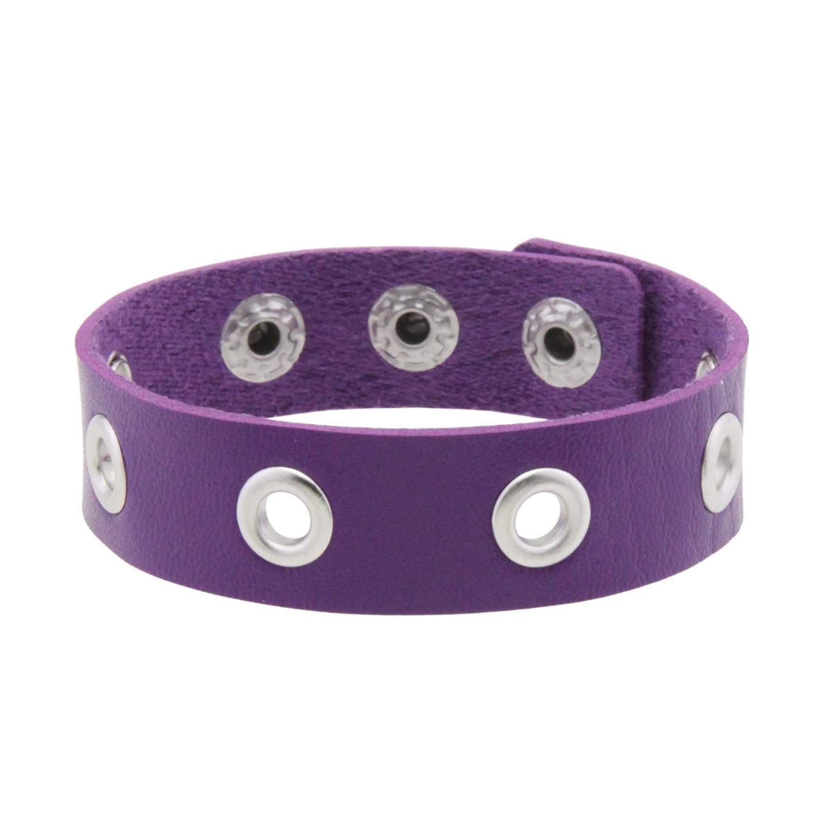 

Удобный браслет Панк-браслет Стильный браслет-заявление Модный женский браслет PU-текстура на каждый день фиолетовый