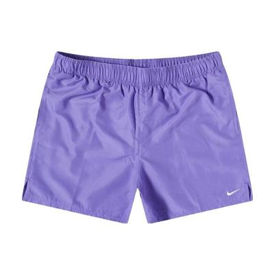Pantalones Cortos Casuales Rectos Elásticos de Estampado Sólido para Hombre Parte Inferior Morado NESSA560-505