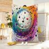 Painting Musical note oil art Throw Lightweight g Flannel Blanket Soft Skinfriendly for Summer Cooling