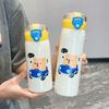 350ml/500ml Cartoon Stainless Steel Vacuum Flask With Straw Portable Cute Kids Thermos Mug Travel Thermal Water Bottle Tumbler