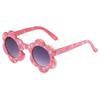 Kids Flower Sunglasses Rainbow Colorful Cute Round Kid Eyewear For Toddler Kids Boy Girls Outdoor Activities