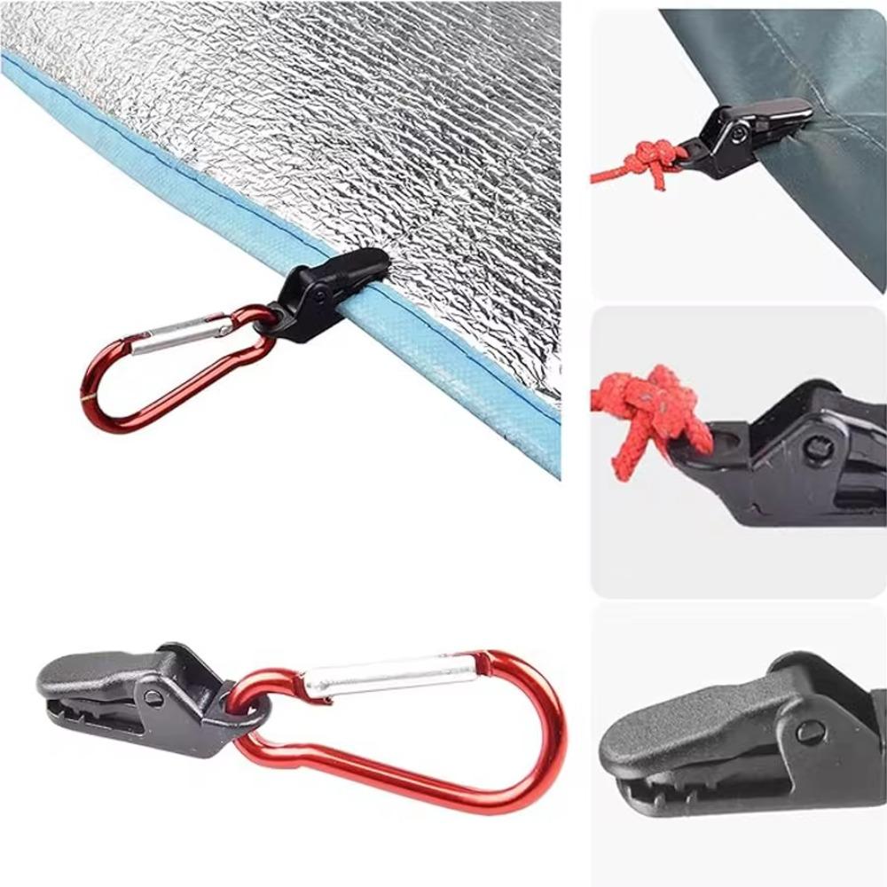 10pcs Tighten Lock Tarp Clips Camping Tent Clips Tent Snaps Tarp Awning Clamp  for Outdoor Camping