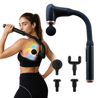 Lakurasu Myofascial Release Gun, Elektrische Handpistole, Typ-C-Aufladung, Kompakt, Japanische Bedienungsanleitung Enthalten, 4 Aufsätze