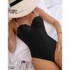 Dames Sexy Effen Kleur Eendelig Badpak Voor Strandvakantie Zwemmen