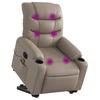 Electric Massage Recliner with Rising Assistance Cappuccino Faux Leather