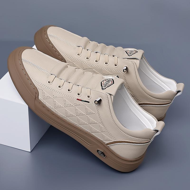 Board shoes men's summer new cowhide versatile breathable comfortable trendy men's shoes sports men's casual shoes spot