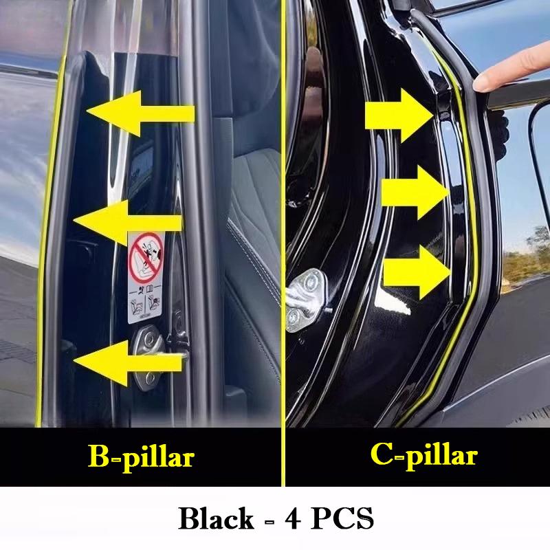 For BYD Seagull Dolphin Mini Surf Car Door Edge Seal Strip Rubber B-Pillar Weatherstrip Waterproof Soundproof Auto Sealant Strip
