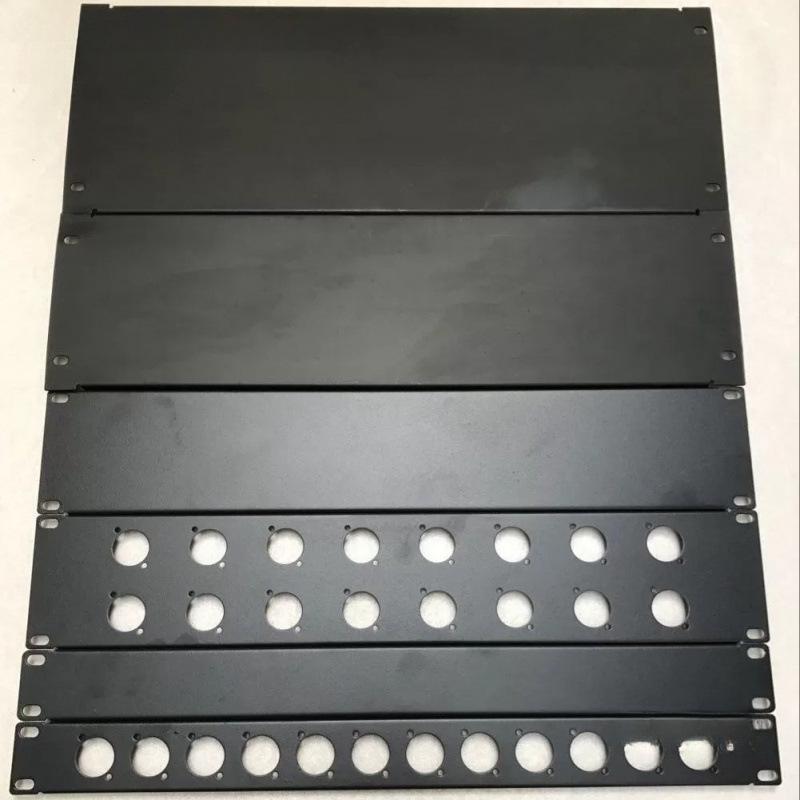19-Inch 1U/2U Audio Rack Flight Case with Blank Panel, Cannon Rack, and Hole Plug.