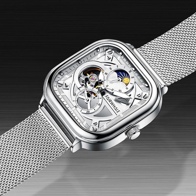Uhr Trend Mode Sport Wasserdicht Leuchtend Hohl Mechanische Uhr