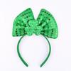 Patricks Irish St Day Hair Band Bow Tie Shamrock Green Headband Girl Gift Party