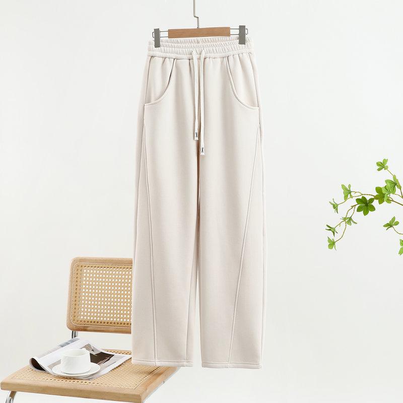 

Женские зимние спортивные брюки с широкими штанинами и высокой талией, отделанные бархатом S (80-95 lbs)