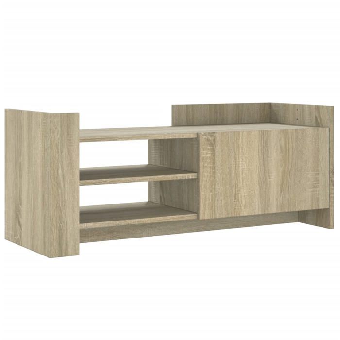 VidaXL Meuble TV Chêne sonoma 100x35x40 cm Bois d'ingénierie, support TV, buffet TV, meuble multimédia, banc TV, armoire 848376