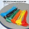 100pcs Cable Winder Self-locking Cable Ties 3*100mm 4*200mm Zip Ties 4*150mm Nylon Material Plastic Ties Tag Identification