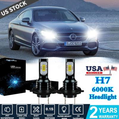 LED Headlight Bulbs High/Low Beam For 2008 - 2017 Mercedes-Benz C300 WHITE 6000K
