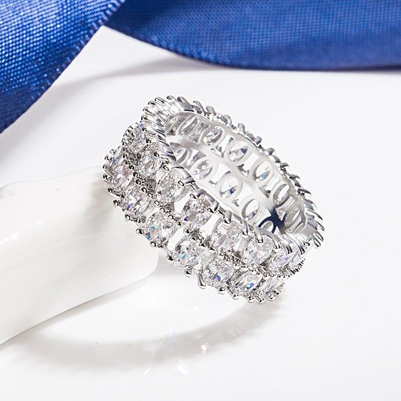 Sace Gems Klassischer Kupferlegierungs-Zirkonring für Damen, Schmuck, Hochzeit, Versprechen, Party, Geschenk