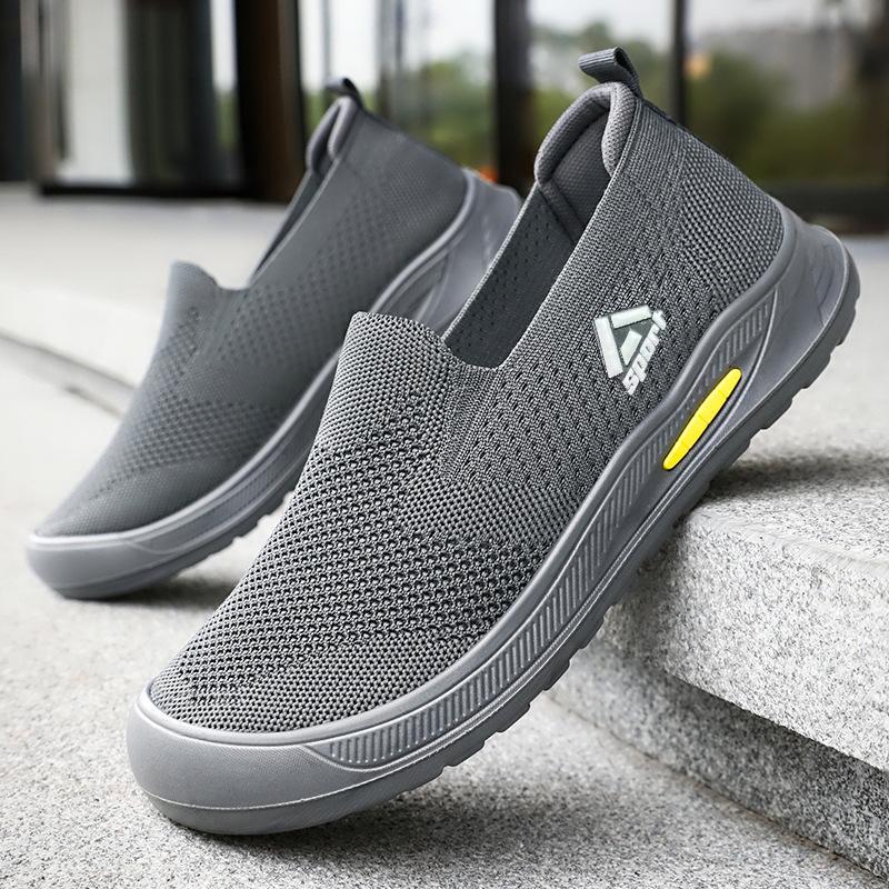 Chaussures pour hommes été chaussures en maille respirante chaussures en tissu paresseuses