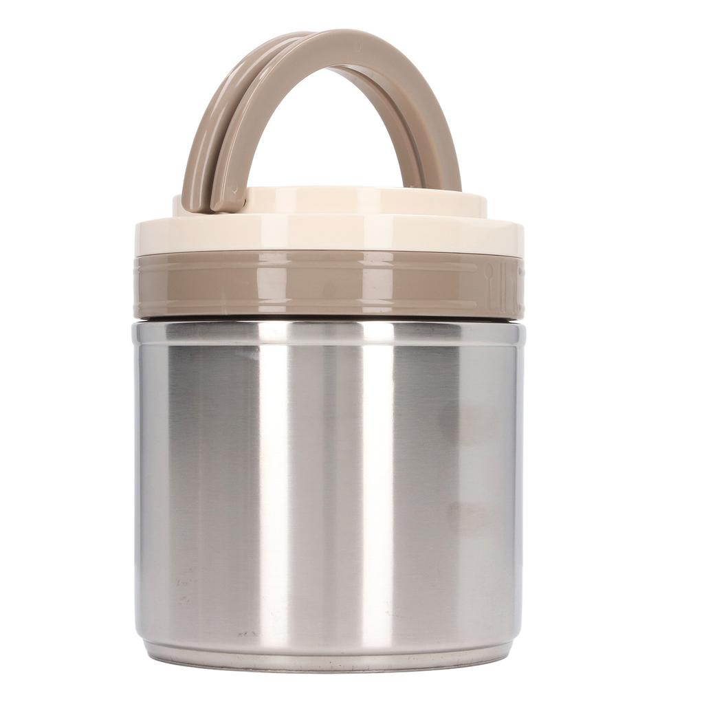 Isolierter Lebensmittelbehälter 304 Edelstahl Japanischer Stil Runde Form Vakuum Lunch Lebensmittelbehälter für Büroangestellte 1,2 l