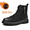 Men Boots Genuine Leather Side Zipper Ankle Boots Men 'S Shoes Casual Leather Shoes Man Outdoor Comfortable Luxury Boots