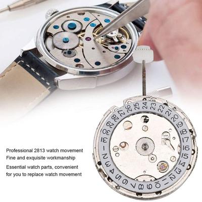 White Movement 2813 Watch Movement 3 Hands 3 Pin Design Automatic Mechanical Movement Single Calendar Automatic Mechanism