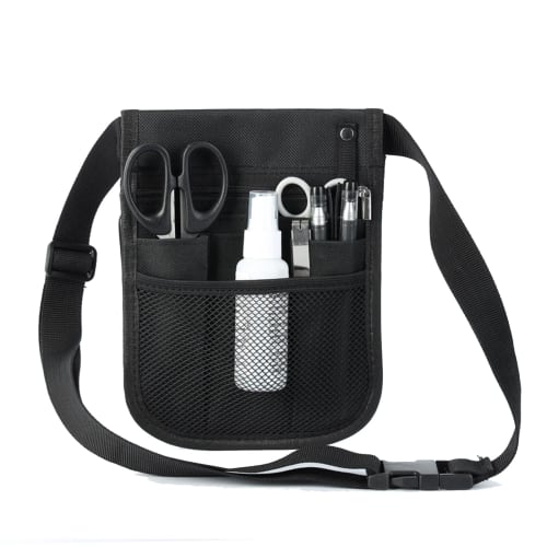 

DFsucces Nurse Pouch, Organizer, Waist Pouch, Nursing Waist Bag, Work Tool Bag, Nurse Apron Bag, Multifunctional, Large Capacity, 2-Way Gusset, Belt I