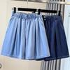 Women's Lightweight Tencel Denim High-Waist Loose Shorts - Summer Ice Silk 5-Point Pants Plus Size