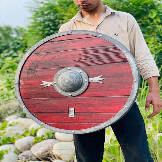 60.96 cm Viking Shield Ragnar Lothbrok Battleworn Authentic Shield Medieval Warrior Shield Wall Decor Best Gift