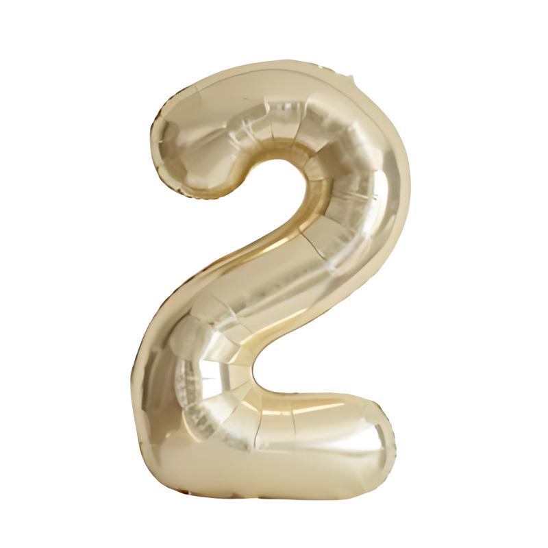 32-Inch Body Shaping Numeric Balloons - Gold & Silver, Floating Birthday & Celebration Decor