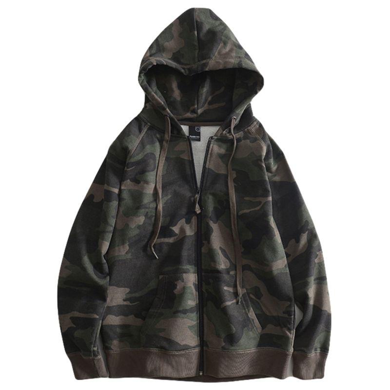 Cut Label Cattle Goods Fried Street Camouflage Hooded Coat Sweatshirt