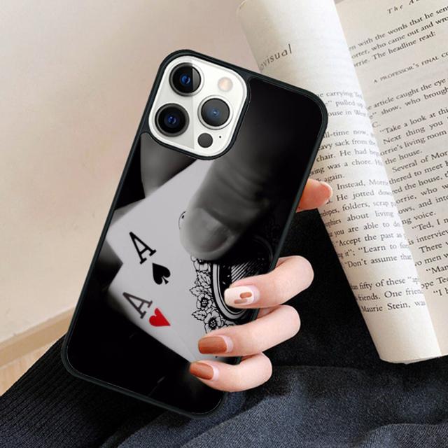 Ace of Spade Playing Card Phone Case Back Cover for iPhone 17 Air 16 15 14 13 11 12 Pro Max Plus Fundas Coque