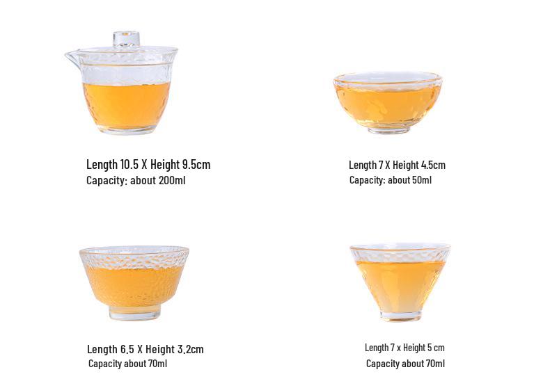 Portable Quick Brew Glass Teapot with Cups - Outdoor Travel Gongfu Tea Set