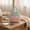 Portable Small House Shaped Handbag Large Capacity Makeup Organizer Bag  Daily Use