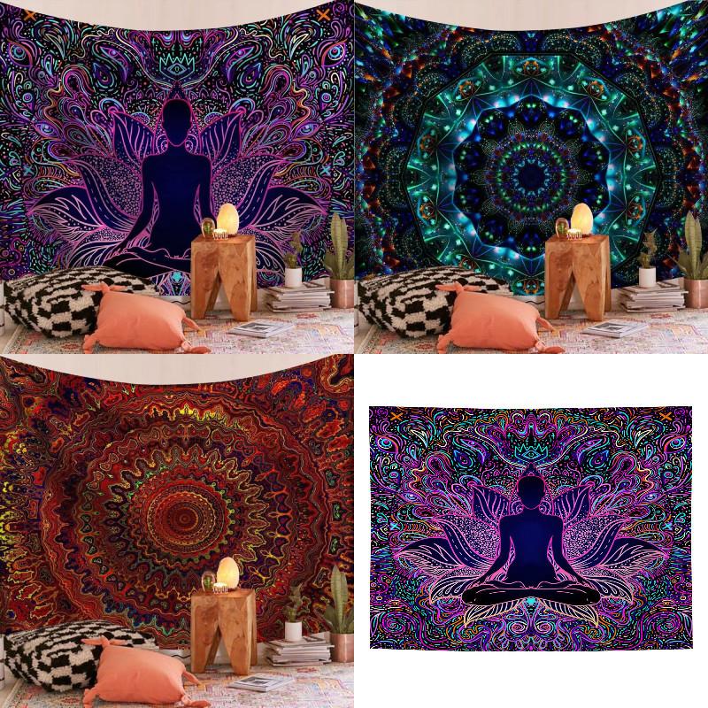 Beach Sandy Tapestries Throw Rug Wall Hanging Blanket Indian Mandala Tapestry