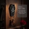 Entrance Hall Storage Halloween Gothic Wooden Wall Hook with Moon Star Skeleton Patterns, Decorative Retro Key Hanger for Bedroom Accessory