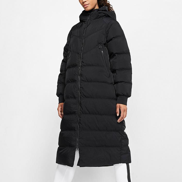 Nike Sportswear Down-Fill City Ready Warm Mid-Length Hooded Down Jacket Women Outerwear Black BV3138-010
