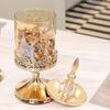 European Chic Candy Jar For Living Room Decor, Coffee Table Accent & Desktop Showcase, Aesthetic Home Accent For Sweet Treats Cake Stand