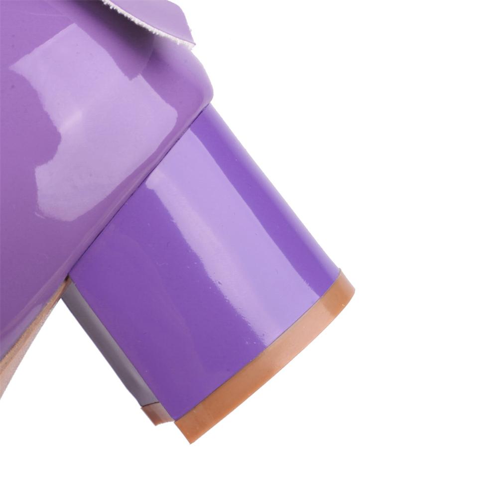 Damskie Średnie Obcasy Lolita Buty Lakierowane Skórzane Urocze Kokardki Mary Jane Pompki Panna Młoda Ślub Cosplay Impreza Czerwony Różowy Czarny Zielony Rozmiar 31-43