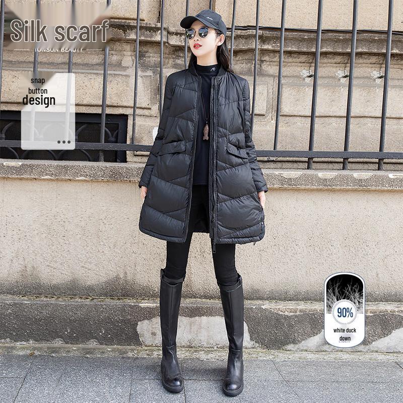 

Женская куртка-пуховик средней длины Sibai She с бейсбольным воротником M